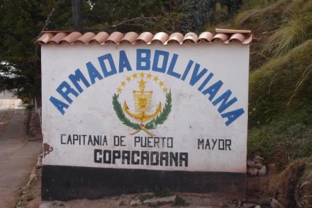 Bolivia may be landlocked, but it still has a navy (armada) protecting its lake